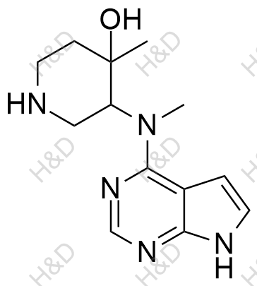 4-methyl-3-(methyl(7H-pyrrolo[2,3-d]pyrimidin-4-yl)amino)piperidin-4-ol	托法替尼杂质114