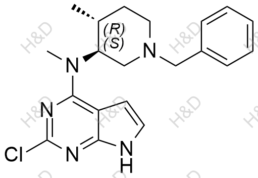 N-((3S,4R)-1-benzyl-4-methylpiperidin-3-yl)-2-chloro-N-methyl-7H-pyrrolo[2,3-d]pyrimidin-4-amine	托法替尼杂质117