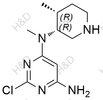 2-chloro-N4-methyl-N4-((3R,4R)-4-methylpiperidin-3-yl)pyrimidine-4,6-diamine	托法替尼杂质143