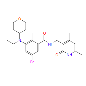 5-溴-N-[(1,2-二氢-4,6-二甲基-2-氧代-3-吡啶)甲基]-3-[乙基(四氢-2H-吡喃-4-基)氨基]-2-甲基-苯甲酰胺