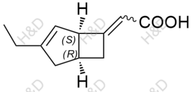 2-((1R,5S)-3-ethylbicyclo[3.2.0]hept-3-en-6-ylidene)acetic acid	米诺巴林杂质25	