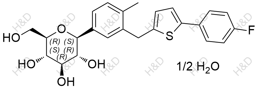 Canagliflozin Hemihydrate	卡格列净半水合物	928672-86-0