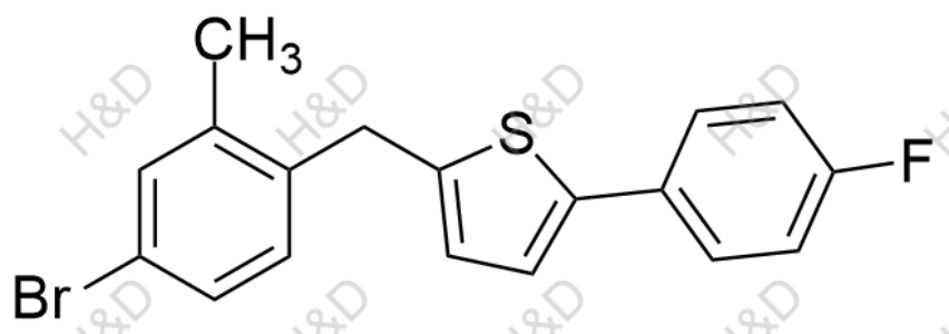 2-(4-bromo-2-methylbenzyl)-5-(4-fluorophenyl)thiophene	卡格列净杂质50	