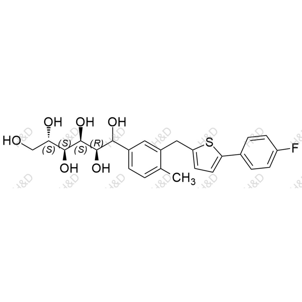 (2R,3S,4S,5S)-1-(3-((5-(4-fluorophenyl)thiophen-2-yl)methyl)-4-methylphenyl)hexane-1,2,3,4,5,6-hexaol	卡格列净杂质61	