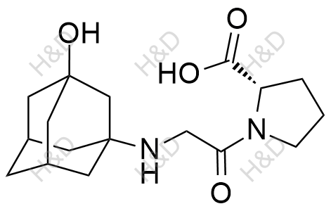 Vildagliptin carboxylic acid Impurity	维格列汀羧酸杂质	565453-40-9