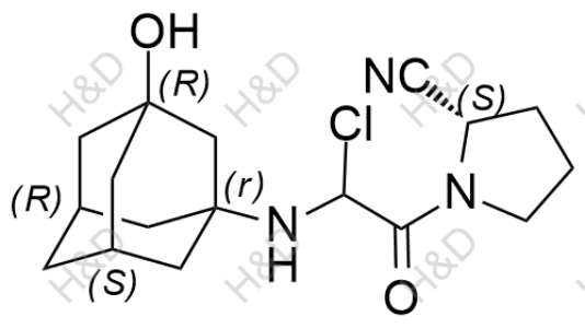 (2S)-1-(2-chloro-2-(((1r,3R,5R,7S)-3-hydroxyadamantan-1-yl)amino)acetyl)pyrrolidine-2-carbonitrile	维格列汀杂质10	