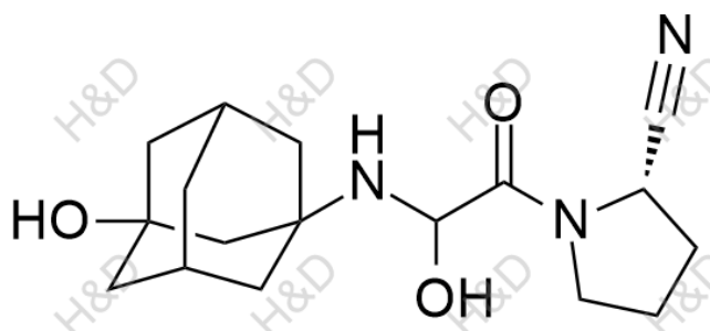 (2S)-1-(2-hydroxy-2-(((1r,3R,5R,7S)-3-hydroxyadamantan-1-yl)amino)acetyl)pyrrolidine-2-carbonitrile	维格列汀杂质52	