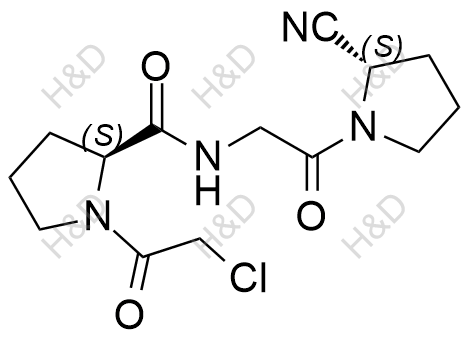 (S)-1-(2-chloroacetyl)-N-(2-((S)-2-cyanopyrrolidin-1-yl)-2-oxoethyl)pyrrolidine-2-carboxamide	维格列汀杂质56	