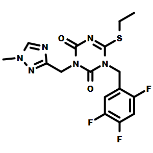 3-(叔丁基)-6-(乙硫基)-1-(2,4,5-三氟苄基)-1,3,5-三嗪-2,4(1H,3H)-二酮