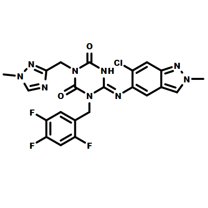 3-(叔丁基)-6-(乙硫基)-1-(2,4,5-三氟苄基)-1,3,5-三嗪-2,4(1H,3H)-二酮