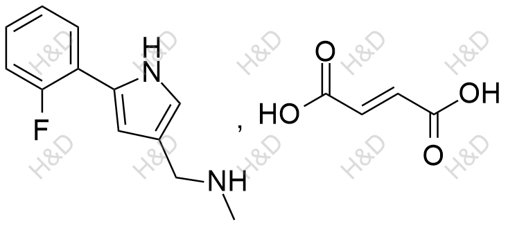 1-(5-(2-fluorophenyl)-1H-pyrrol-3-yl)-N-methylmethanamine fumarate	沃诺拉赞杂质Z-7	