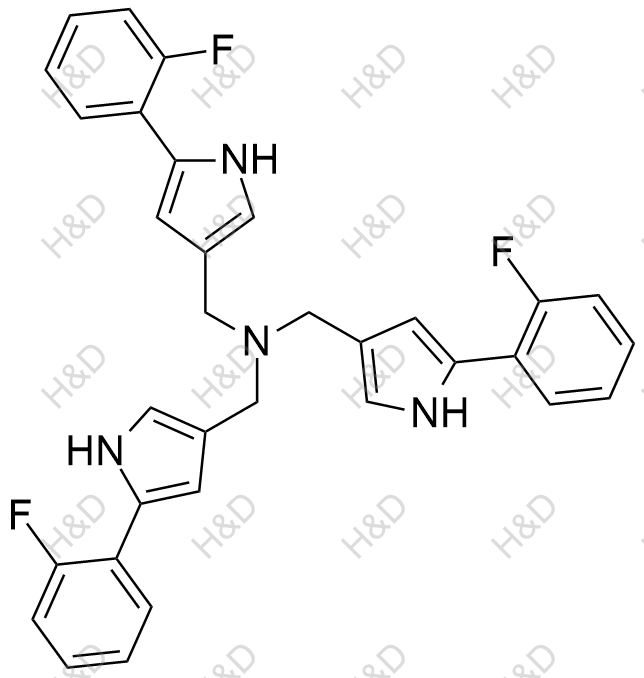 tris((5-(2-fluorophenyl)-1H-pyrrol-3-yl)methyl)amine	沃诺拉赞杂质6	