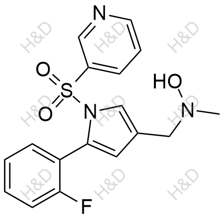 N-((5-(2-fluorophenyl)-1-(pyridin-3-ylsulfonyl)-1H-pyrrol-3-yl)methyl)-N-methylhydroxylamine	沃诺拉赞杂质53	