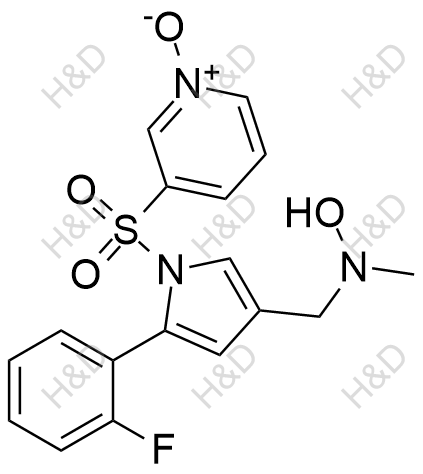 3-((2-(2-fluorophenyl)-4-((hydroxy(methyl)amino)methyl)-1H-pyrrol-1-yl)sulfonyl)pyridine 1-oxide	沃诺拉赞杂质57	