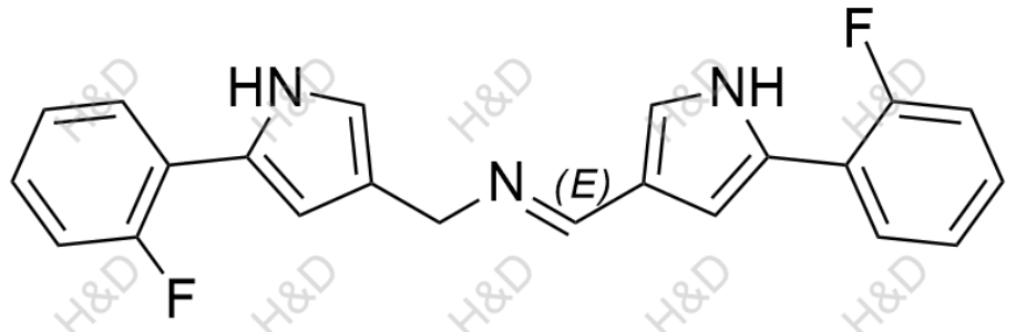 (E)-1-(5-(2-fluorophenyl)-1H-pyrrol-3-yl)-N-((5-(2-fluorophenyl)-1H-pyrrol-3-yl)methylene)methanamine	沃诺拉赞杂质69	