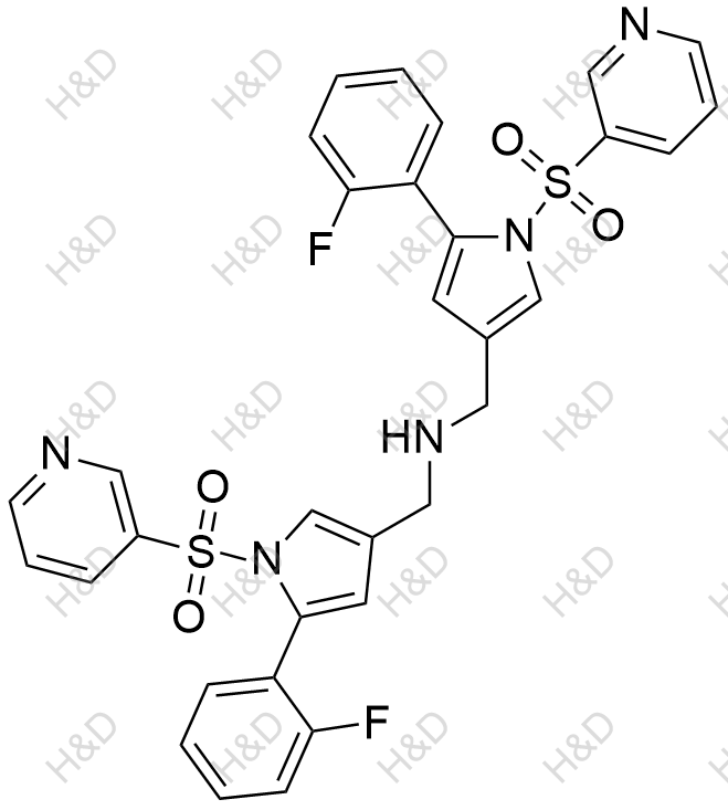 bis((5-(2-fluorophenyl)-1-(pyridin-3-ylsulfonyl)-1H-pyrrol-3-yl)methyl)amine	沃诺拉赞杂质73	