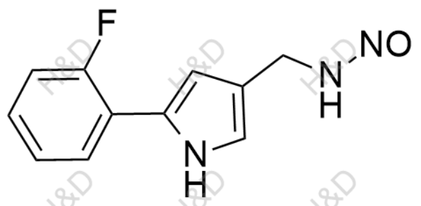 N-((5-(2-fluorophenyl)-1H-pyrrol-3-yl)methyl)nitrous amide	沃诺拉赞杂质81	