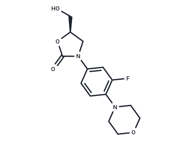 (5R)-3-[3-氟-4-(4-吗啡啉基)苯基]-5-羟甲基-2-恶唑烷酮|T19645