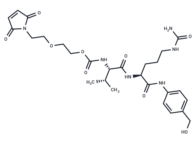 化合物 Mal-PEG2-Val-Cit-PABA|T77844|TargetMol