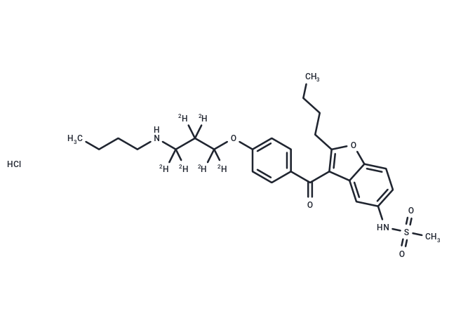 化合物 N-Desbutyl Dronedarone-d7 HCl|TMIH-0370|TargetMol