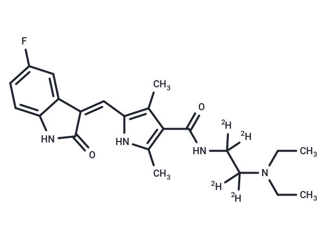 化合物 Sunitinib-d4|TMIH-0546|TargetMol