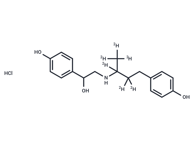 化合物 Ractopamine-d6 Hydrochloride (Mixture of Diastereomers)|TMIH-0484|TargetMol