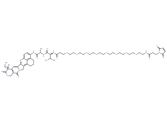 化合物 Mal-PEG8-amide-Val-Ala-(4-NH2)-Exatecan|T77842|TargetMol