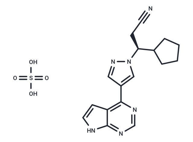 化合物 Ruxolitinib sulfate|T61988|TargetMol