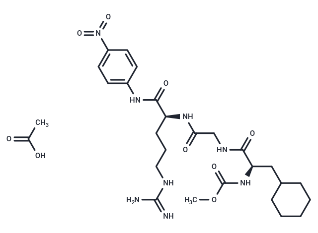 化合物 CH3OCO-D-CHA-Gly-Arg-pNA acetate|T78424|TargetMol