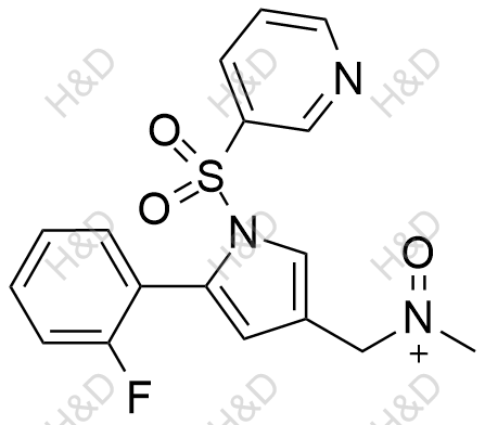 1-(5-(2-fluorophenyl)-1-(pyridin-3-ylsulfonyl)-1H-pyrrol-3-yl)-N-methyl-N-oxomethanaminium	沃诺拉赞杂质99	