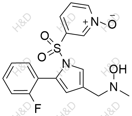 3-((2-(2-fluorophenyl)-4-((hydroxy(methyl)amino)methyl)-1H-pyrrol-1-yl)sulfonyl)pyridine 1-oxide	沃诺拉赞杂质100	