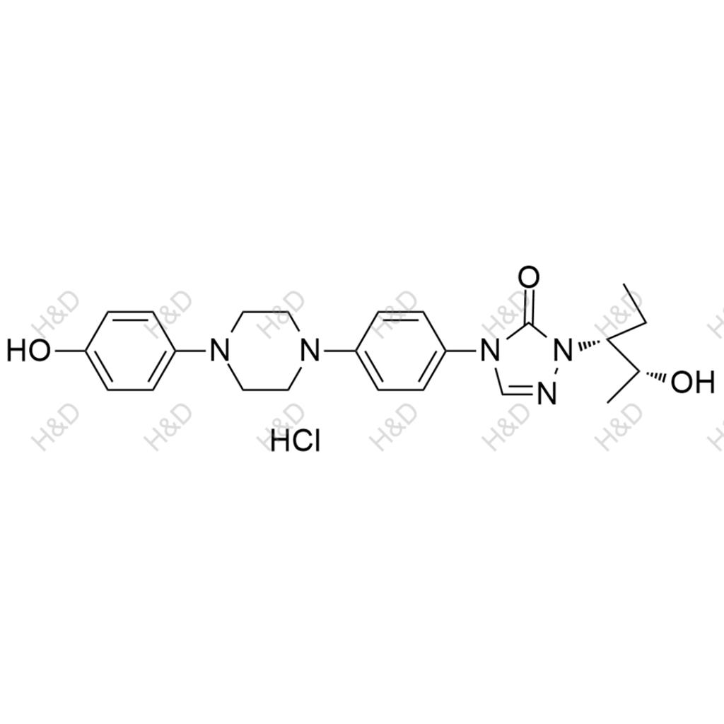 1-((2R,3R)-2-hydroxypentan-3-yl)-4-(4-(4-(4-hydroxyphenyl)piperazin-1-yl)phenyl)-1H-1,2,4-triazol-5(4H)-one hydrochloride	泊沙康唑杂质5	