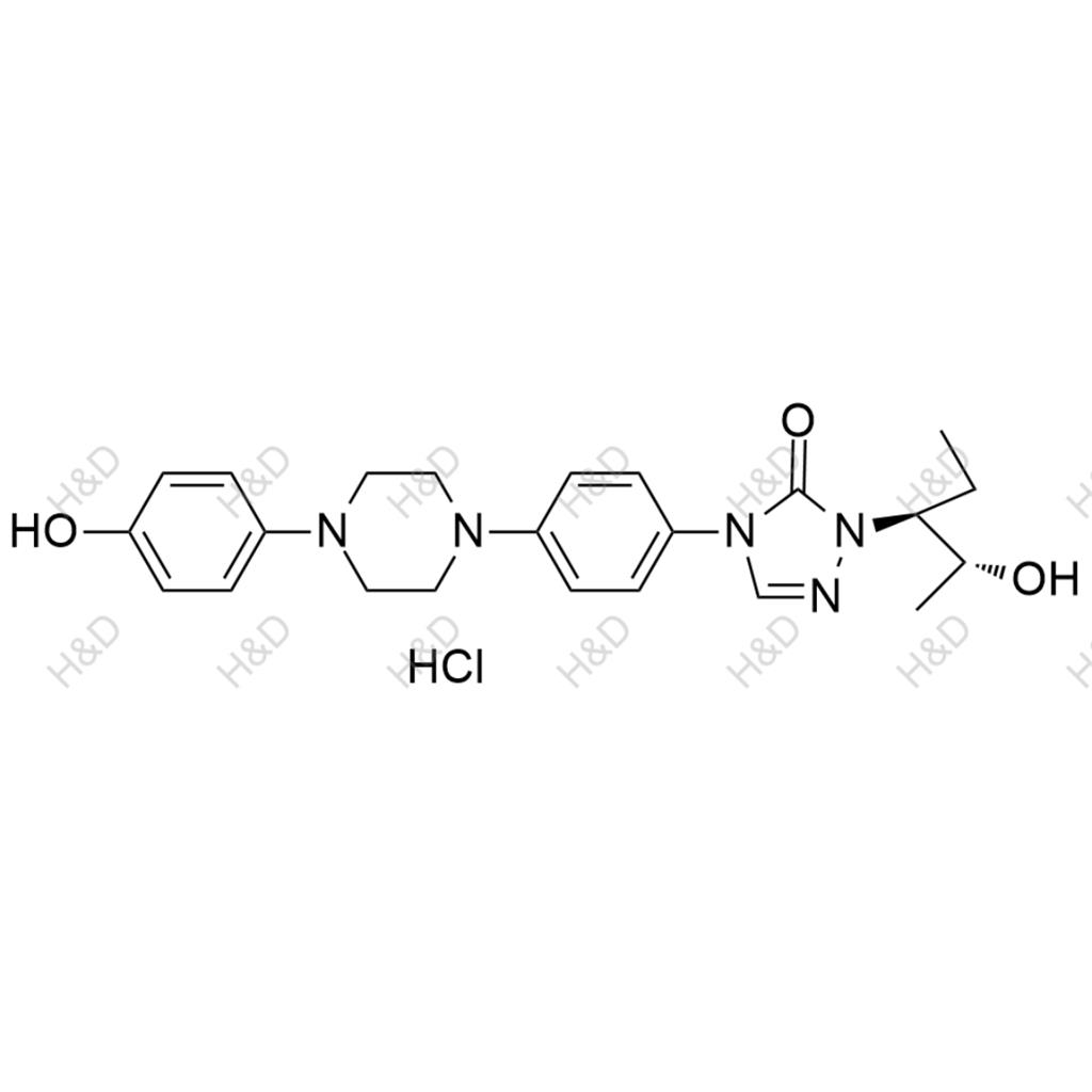 1-((2R,3S)-2-hydroxypentan-3-yl)-4-(4-(4-(4-hydroxyphenyl)piperazin-1-yl)phenyl)-1H-1,2,4-triazol-5(4H)-one hydrochloride	泊沙康唑杂质9	