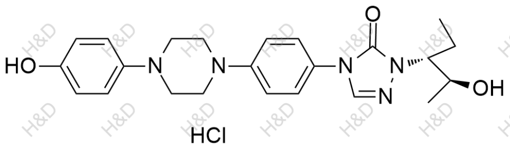 1-((2S,3R)-2-hydroxypentan-3-yl)-4-(4-(4-(4-hydroxyphenyl)piperazin-1-yl)phenyl)-1H-1,2,4-triazol-5(4H)-one hydrochloride	泊沙康唑杂质11	