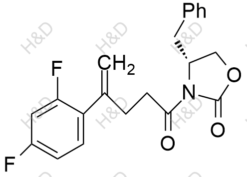 (R)-4-benzyl-3-(4-(2,4-difluorophenyl)pent-4-enoyl)oxazolidin-2-one	泊沙康唑杂质24	