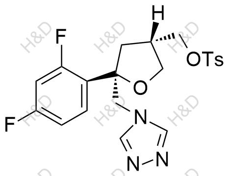 ((3S,5R)-5-((4H-1,2,4-triazol-4-yl)methyl)-5-(2,4-difluorophenyl)tetrahydrofuran-3-yl)methyl 4-methylbenzenesulfonate	泊沙康唑杂质30	