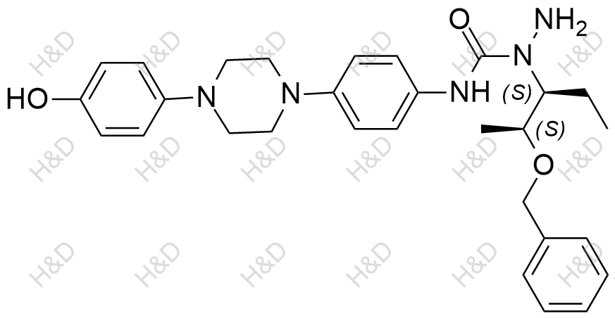 1-((2S,3S)-2-(benzyloxy)pentan-3-yl)-N-(4-(4-(4-hydroxyphenyl)piperazin-1-yl)phenyl)hydrazinecarboxamide	泊沙康唑杂质32	