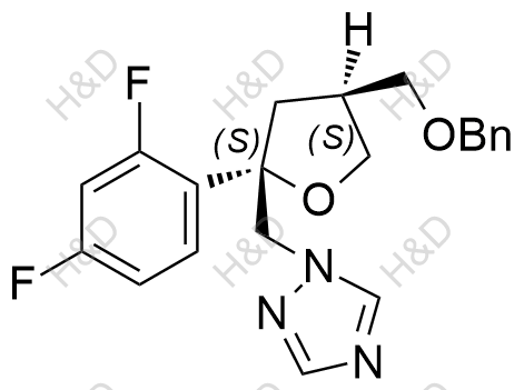 1-(((2S,4S)-4-((benzyloxy)methyl)-2-(2,4-difluorophenyl)tetrahydrofuran-2-yl)methyl)-1H-1,2,4-triazole	泊沙康唑杂质83	