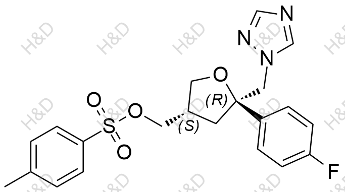 ((3S,5R)-5-((1H-1,2,4-triazol-1-yl)methyl)-5-(4-fluorophenyl)tetrahydrofuran-3-yl)methyl 4-methylbenzenesulfonate	泊沙康唑杂质94	