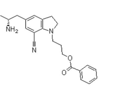 5-[(2R)-2-氨基丙基]-1-[3-(苯甲酰氧基)丙基]-2,3-二氢-7-氰基-1H-吲哚 