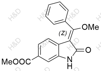 (Z)-methyl 3-(methoxy(phenyl)methylene)-2-oxoindoline-6-carboxylate	尼达尼布杂质51	