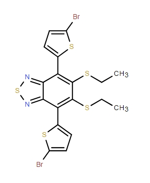 2,1,3-Benzothiadiazole, 4,7-bis(5-bromo-2-thienyl)-5,6-bis(ethylthio)-