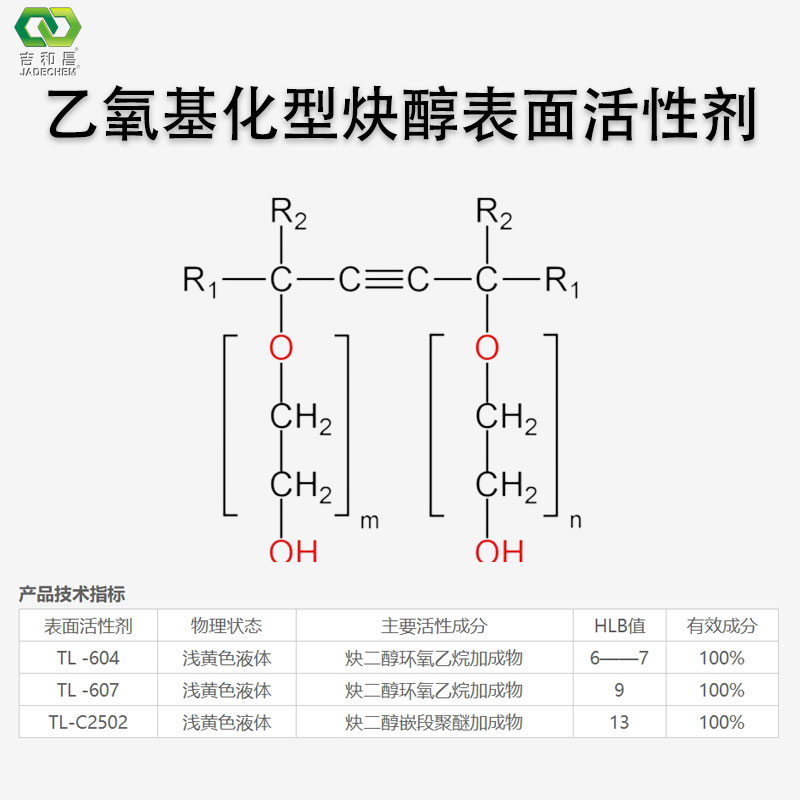 乙氧基化型炔醇表面活性剂/炔二醇润湿剂TL-607