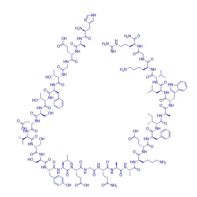 GLP-1(7-36)/107444-51-9/生理性肠降血糖素GLP-1(7-36)；Human GLP-1 (7-36), amide； Glucagon-like peptide-1 (GLP-1)(7-36), amide