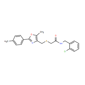 N-(2-Chlorobenzyl)-2-(((5-methyl-2-(p-tolyl)oxazol-4-yl)methyl)thio)acetamide