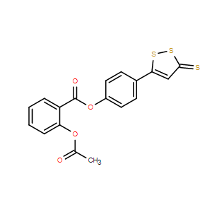 Benzoic acid, 2-(acetyloxy)-, 4-(3-thioxo-3H-1,2-dithiol-5-yl)phenyl ester