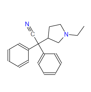 3-吡咯烷乙氰, 1-乙基-A,A-二苯基-