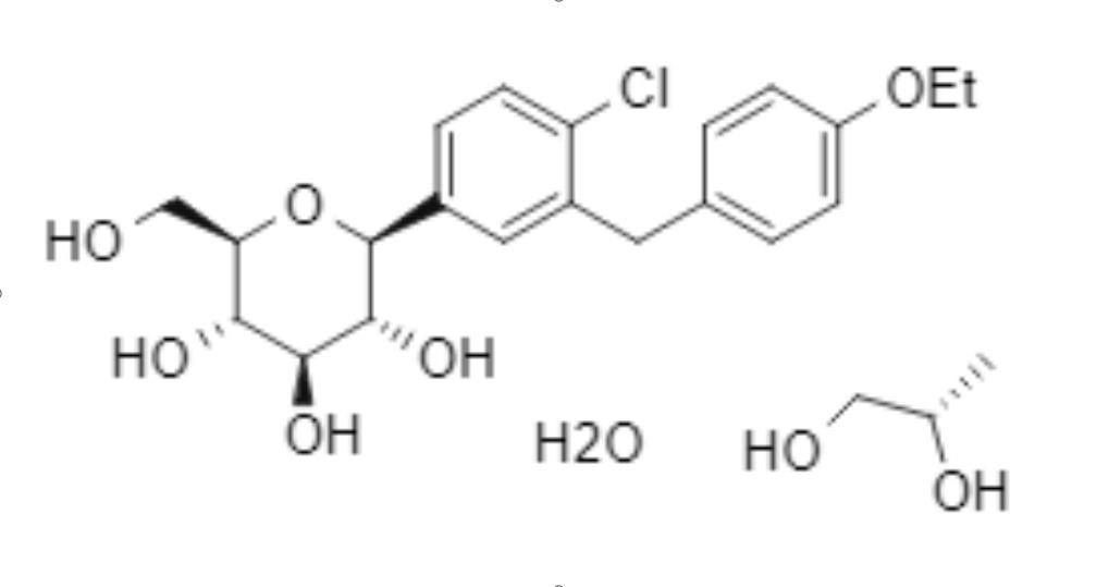 (1S)-1,5-脱水-1-C-[4-氯-3-[(4-乙氧基苯基)甲基]苯基]-D-葡萄糖醇丙二醇一水合物（1:1:1）