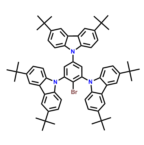 2387670-60-0；9,9'，9'-（2-溴苯-1,3,5-三酰基）三（3,6-二叔丁基-9H-咔唑）