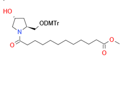 12-((2S,4R)-2-((双(4-甲氧基苯基)(苯基)甲氧基)甲基)-4-羟基吡咯烷-1-基)-12-氧代十二烷酸